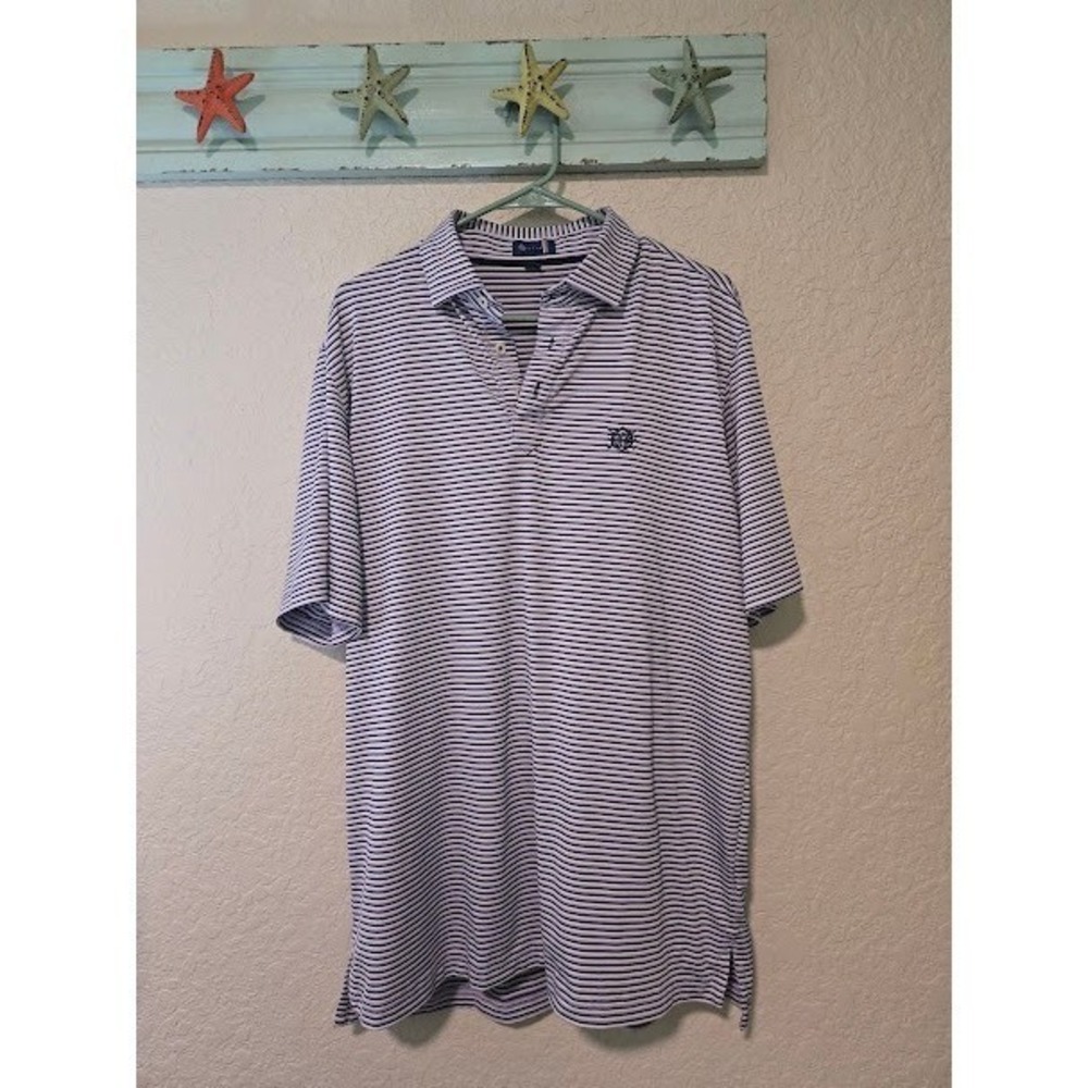 Stitch Striped Polo- Logo on Front